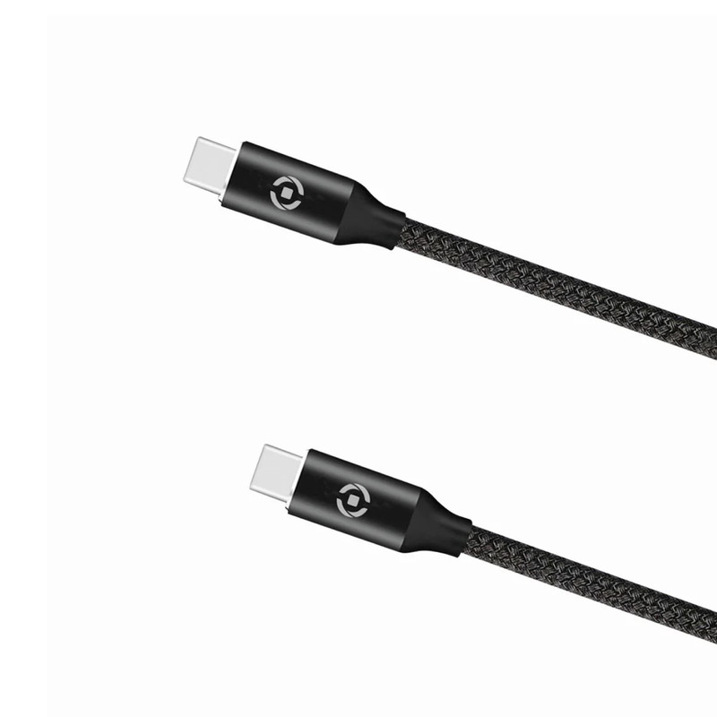 Celly USB-C to USB-C 1m Power Delivery Cable - 60W- Black - كابل